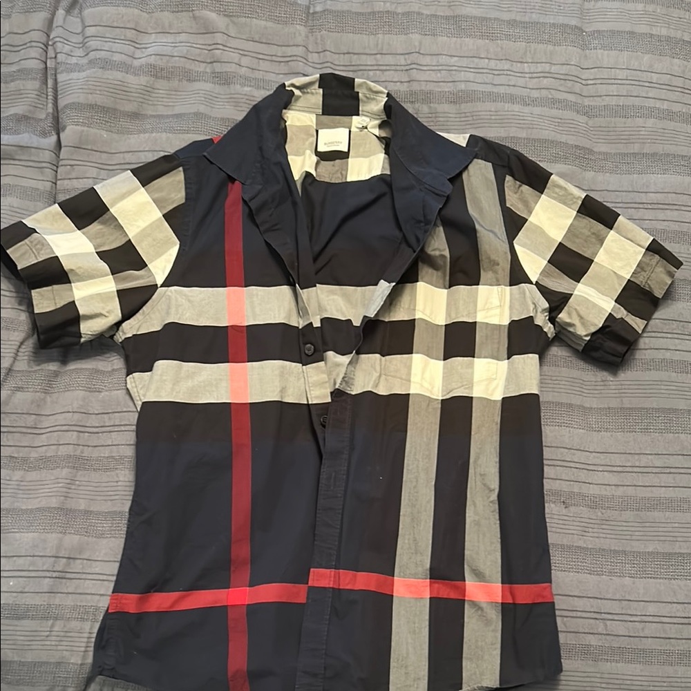 Burberry Black and Red Plaid Shirt